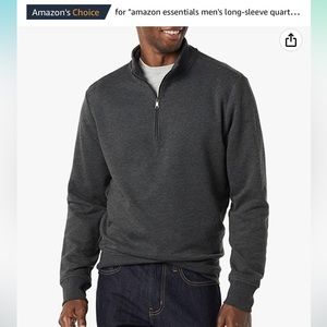 Amazon Essentials Quarter Zip Ribbed Long sleeve sweater Size M